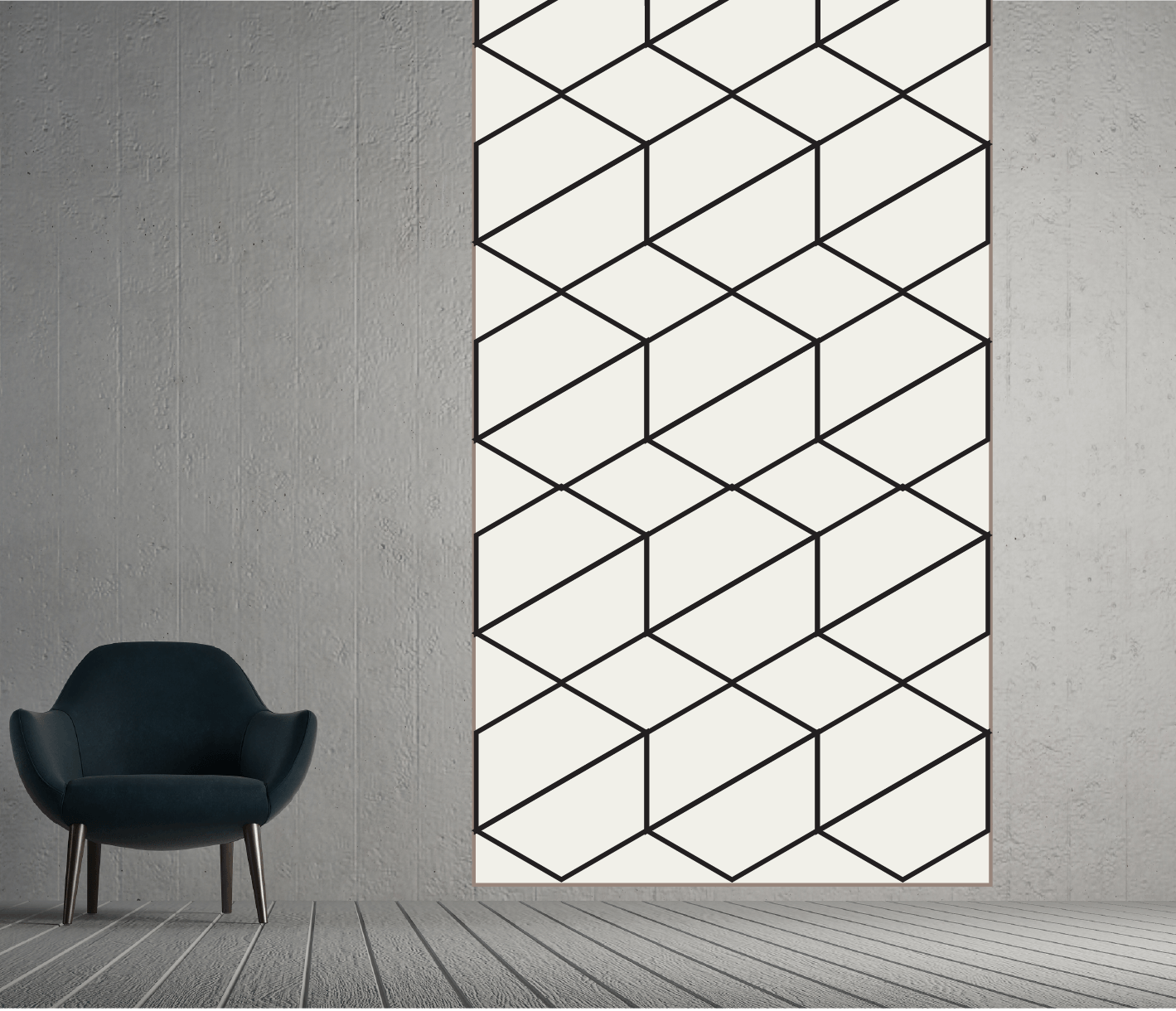 Textil mönsterdesign för dig som behöver "klä" tomma väggar med färg och form tryckt på sammet.