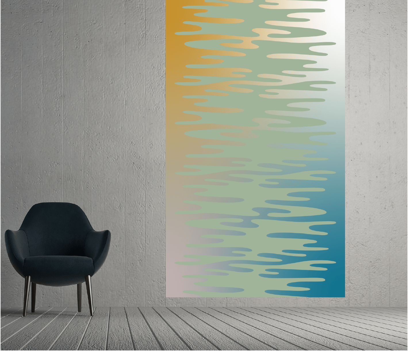 Textil mönsterdesign för dig som behöver "klä" tomma väggar med färg och form tryckt på sammet.